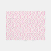 Kawaii Pastel Japanese Seigaiha Pattern Fleecedecke (Vorderseite (Horizontal))