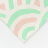 Kawaii Pastel Japanese Seigaiha Pattern Fleecedecke (Ecke)