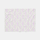 Kawaii Pastel Japanese Seigaiha Pattern Fleecedecke (Vorderseite (Horizontal))