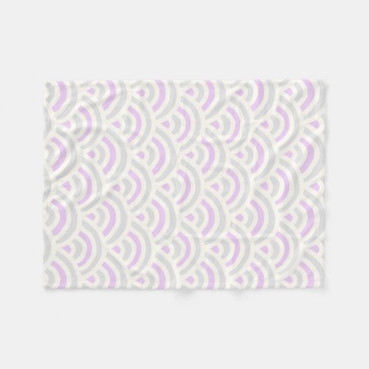 Kawaii Pastel Japanese Seigaiha Pattern Fleecedecke (Vorderseite (Horizontal))