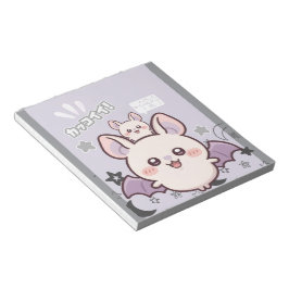 Kawaii Pastel Lavender Bat & Baby  – Cute  Notizblock