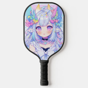 Kawaii Pastel Magical Girl Furry Anime Girl Pickleball Schläger