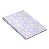Kawaii Pastel Moon Star Lilac Pattern Notizblock (Rechte Seite)