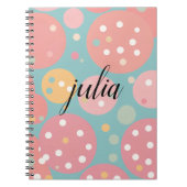 Kawaii Pastel Polka Dot Notebook Notizblock (Vorderseite)