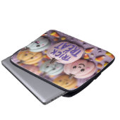 Kawaii Pastel Pumpkins mit Trick oder Treten Text Laptopschutzhülle (Vorne Knopf)