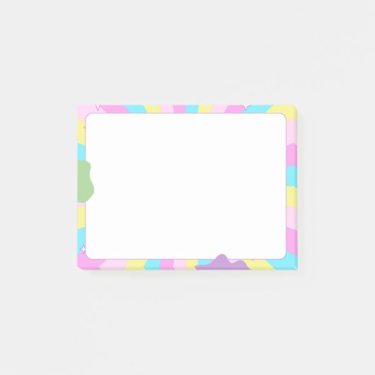Kawaii Pastel Retro Sunburst Aesthetic  Post-it Klebezettel (Vorderseite)