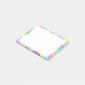 Kawaii Pastel Retro Sunburst Aesthetic  Post-it Klebezettel (angewinkelt)