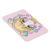 Kawaii Pastel Star Girl Portrait Magnet (Rechte Seite)