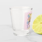 Kawaii Pastel Star Girl Portrait Schnapsglas (Links)