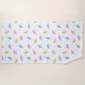 Kawaii Pastel Umbrella Pattern Beach Handtuch (Vorderseite)