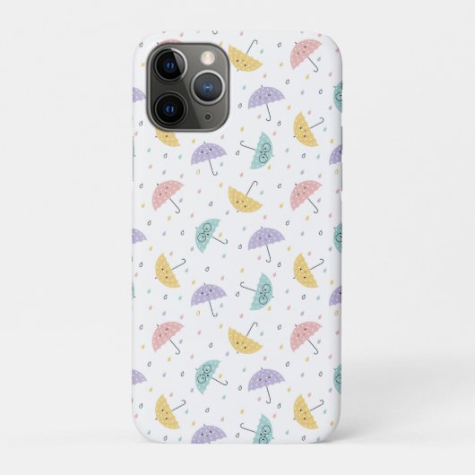 Kawaii Pastel Umbrella Pattern Case-Mate iPhone Hülle (Rückseite)
