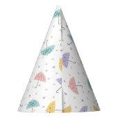 Kawaii Pastel Umbrella Pattern Party Hat Partyhütchen (Rückseite)