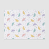 Kawaii Pastel Umbrella Pattern Tissue Paper Seidenpapier (Vorderseite)