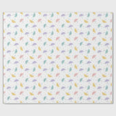 Kawaii Pastel Umbrella Pattern Wrapping Paper Roll Geschenkpapier (Flach)
