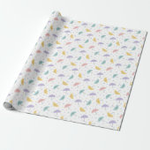 Kawaii Pastel Umbrella Pattern Wrapping Paper Roll Geschenkpapier (Ungerollt)