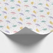 Kawaii Pastel Umbrella Pattern Wrapping Paper Roll Geschenkpapier (Ecke)