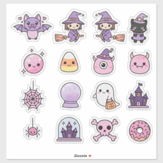 Kawaii Pastel Witchcraft & Wonder Sticker Pack (Blatt)