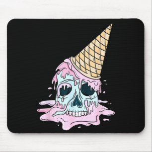 Kawaii Pastell-Goth süß gruseliger Eis-Schädel Mousepad