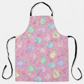 Kawaii Pastell Katzen und Blumen Muster Schürze (Vorderseite)