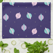 Kawaii Pastell-Planeten Geschirrtuch (Gefaltet)