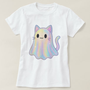 Kawaii Pastell Regenbogen Katzengeist   Gruselige  T-Shirt