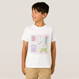 Kawaii Pastell-Schulbedarf-Stempelsammlung T-Shirt
