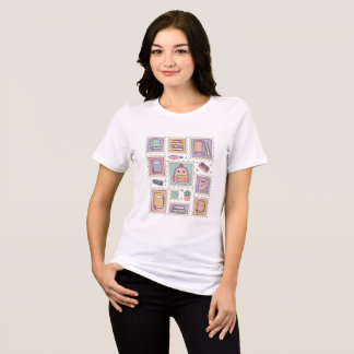 Kawaii-Pastell-Schulbedarf-Stempelsammlung Tri-Blend Shirt