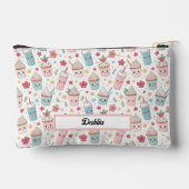 Kawaii Pastries and Hot Choclate Cute Pattern  Zubehörtasche (Rückseite)