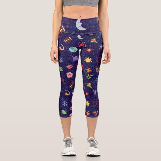  kawaii pattern  capri leggings (Vorderseite)