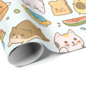 Kawaii Pattern Geschenkpapier (Rolleneckpunkt)