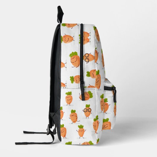 Kawaii pattern of fun carrots bedruckter rucksack (Links)