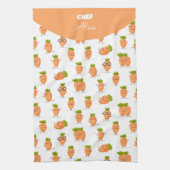 Kawaii pattern of fun carrots geschirrtuch (Vertikal)