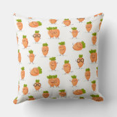 Kawaii pattern of fun carrots kissen (Rückseite)