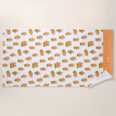Kawaii pattern of fun carrots strandtuch (Vorderseite)