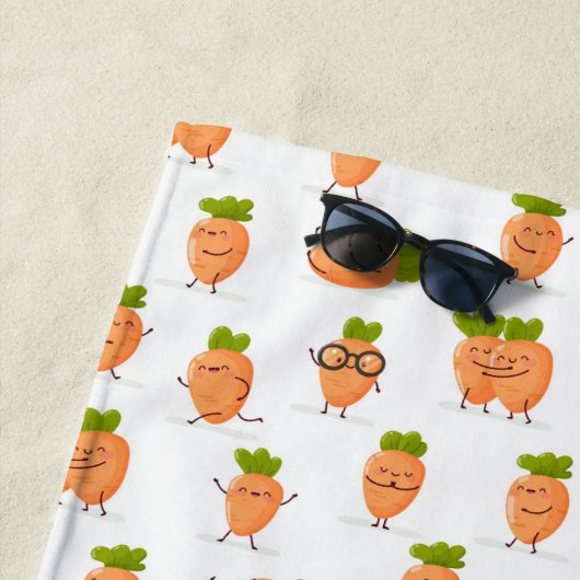 Kawaii pattern of fun carrots strandtuch (Beispiel)