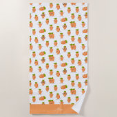 Kawaii pattern of fun carrots strandtuch (Vorderseite)