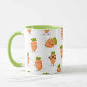 Kawaii pattern of fun carrots tasse (Links)