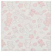 Kawaii Pattern With Doodle Stoff (Nahaufnahme)