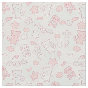 Kawaii Pattern With Doodle Stoff