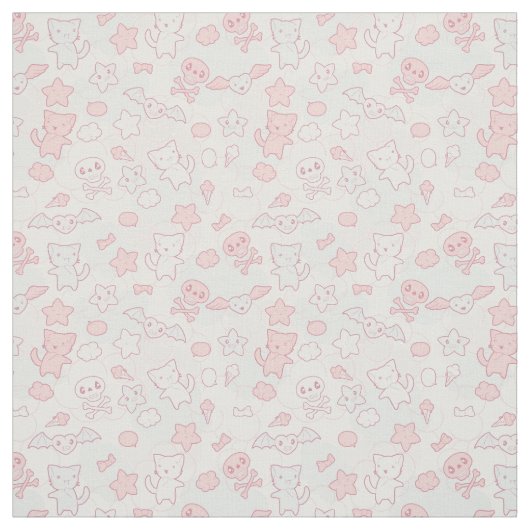 Kawaii Pattern With Doodle Stoff (Muster)