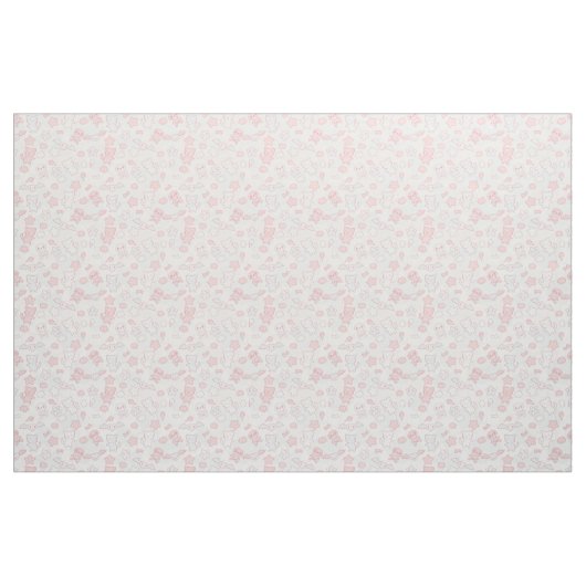 Kawaii Pattern With Doodle Stoff (Fat Quarter (45,7 x 55,9 cm))