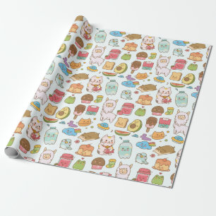 Kawaii Pattern Wrapping Paper Geschenkpapier
