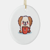 Kawaii Paws Café Keramik Ornament (Rechts)