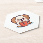 Kawaii Paws Café Untersetzer (angewinkelt)