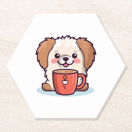 Kawaii Paws Café Untersetzer (Vorderseite)