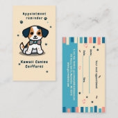 Kawaii Paws Chibi Hundgrooming Terminkarte (Vorne/Hinten)