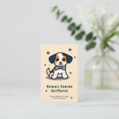 Kawaii Paws Delight Hunde Grooming Visitenkarte (Stehend Vorderseite)