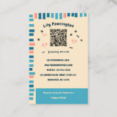 Kawaii Paws Delight Hunde Grooming Visitenkarte (Rückseite)