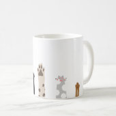 Kawaii Paws Raised Kaffeetasse (VorderseiteRechts)