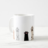Kawaii Paws Raised Kaffeetasse (Vorderseite Links)